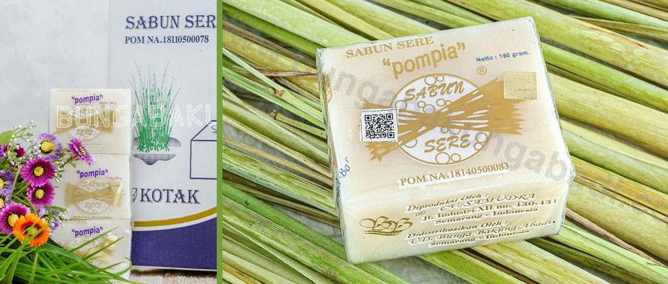 Pompia Square Lemongrass Soap | Bunga Bakung Abadi